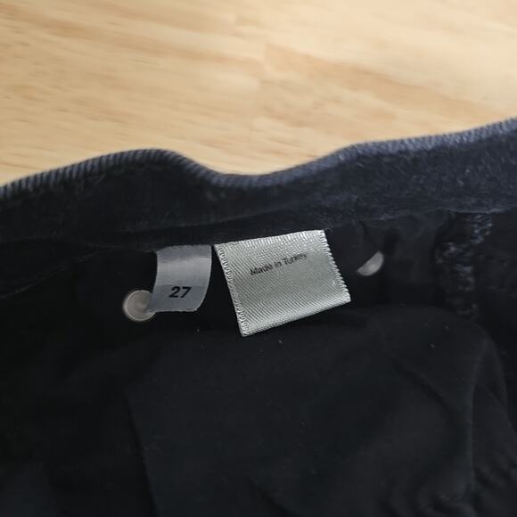 Reformation Womens Size 27‎ Black Emma High Rise Wide Leg Raw Hem Jeans 17800 - Picture 4 of 11